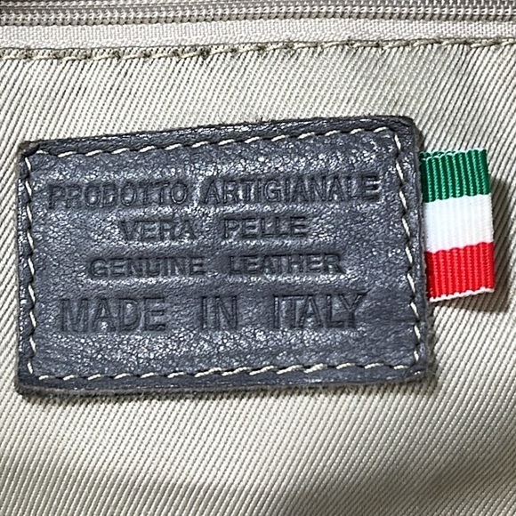 Vera Pelle Italian Leather Shouchy Hobo Satchel Bag Prodotto Artigianale - Picture 13 of 14